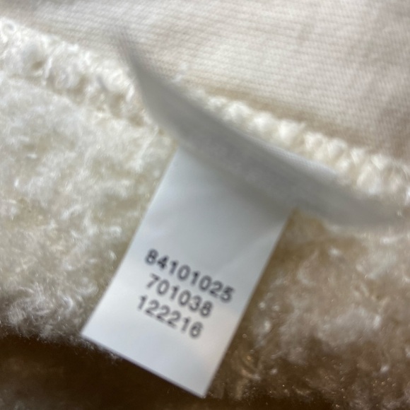 J.Jill off white Two way zip Faux Curly fur sherpa Jacket womens size Medium - Picture 5 of 12